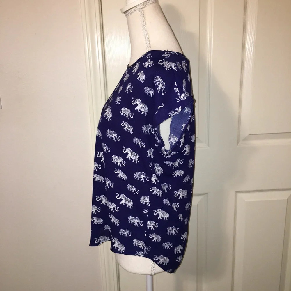 Pink Rose Elephant Print Top - Picture 7 of 10